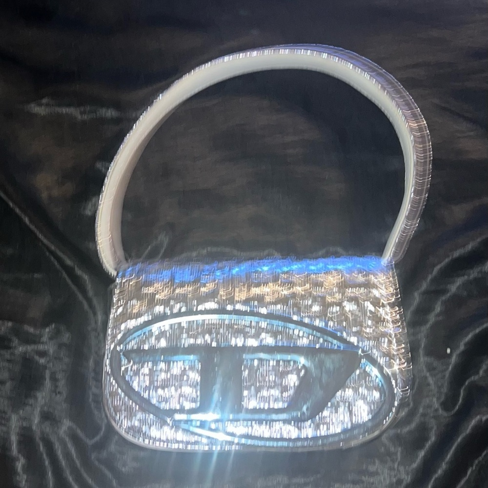 Diesel Metallic Silver/Blue Bag unused